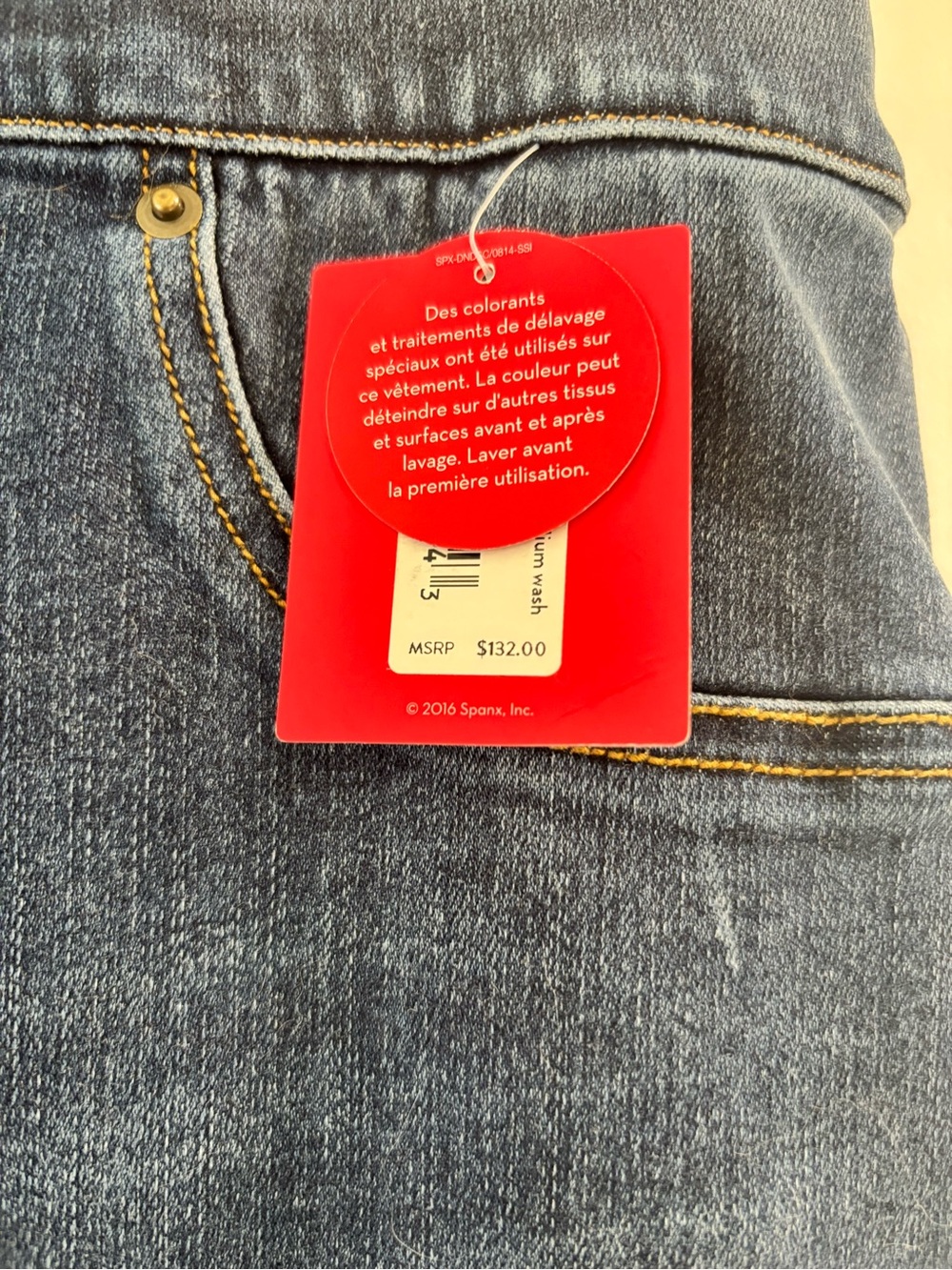 NWT SPANX Dark Wash Blue Jeggings Size 1X - Picture 6 of 10